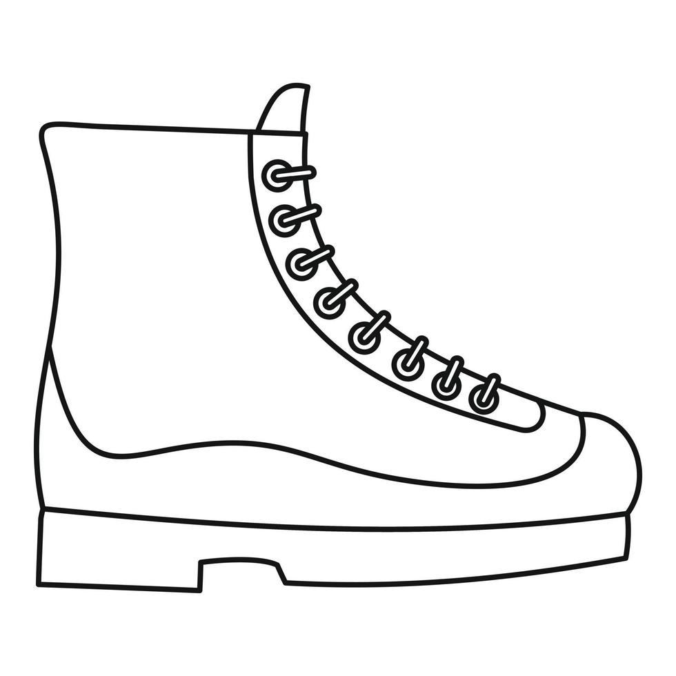 icono de botas, estilo de contorno vector