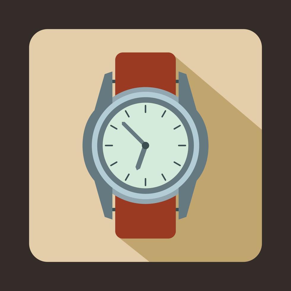 icono de reloj, estilo plano vector