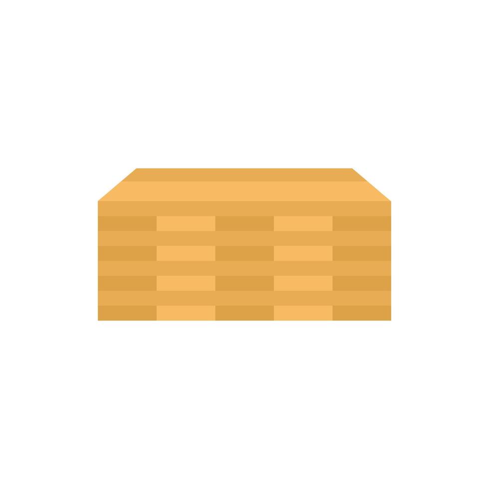 icono de tablas de madera, estilo plano vector