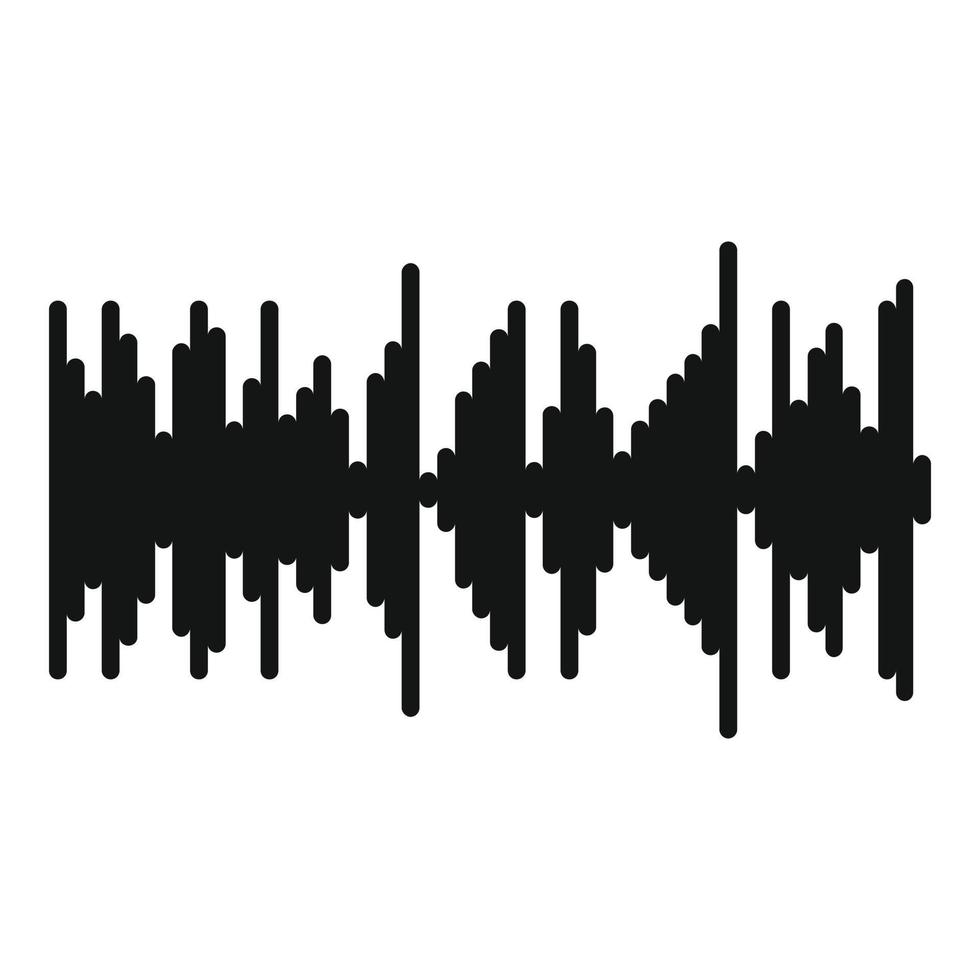 Equalizer vibration icon, simple black style vector