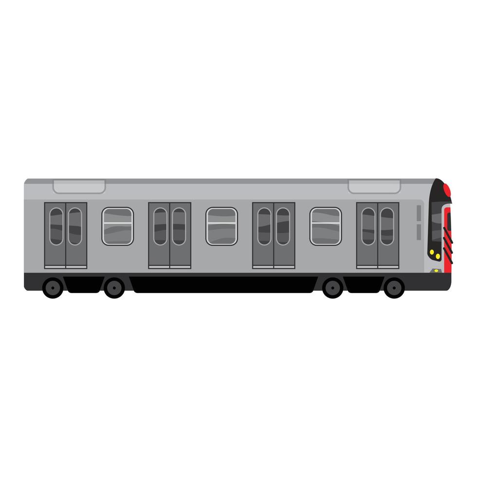 City subway train icon, cartoon style vector
