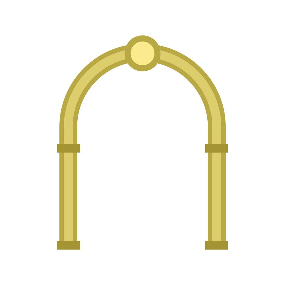 Semicircular arch icon, flat style vector