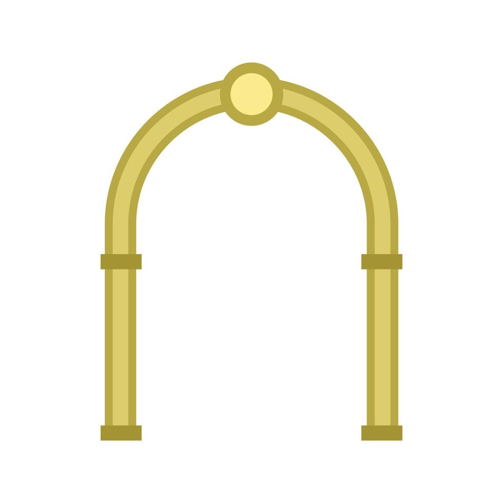 icono de arco semicircular, estilo plano vector