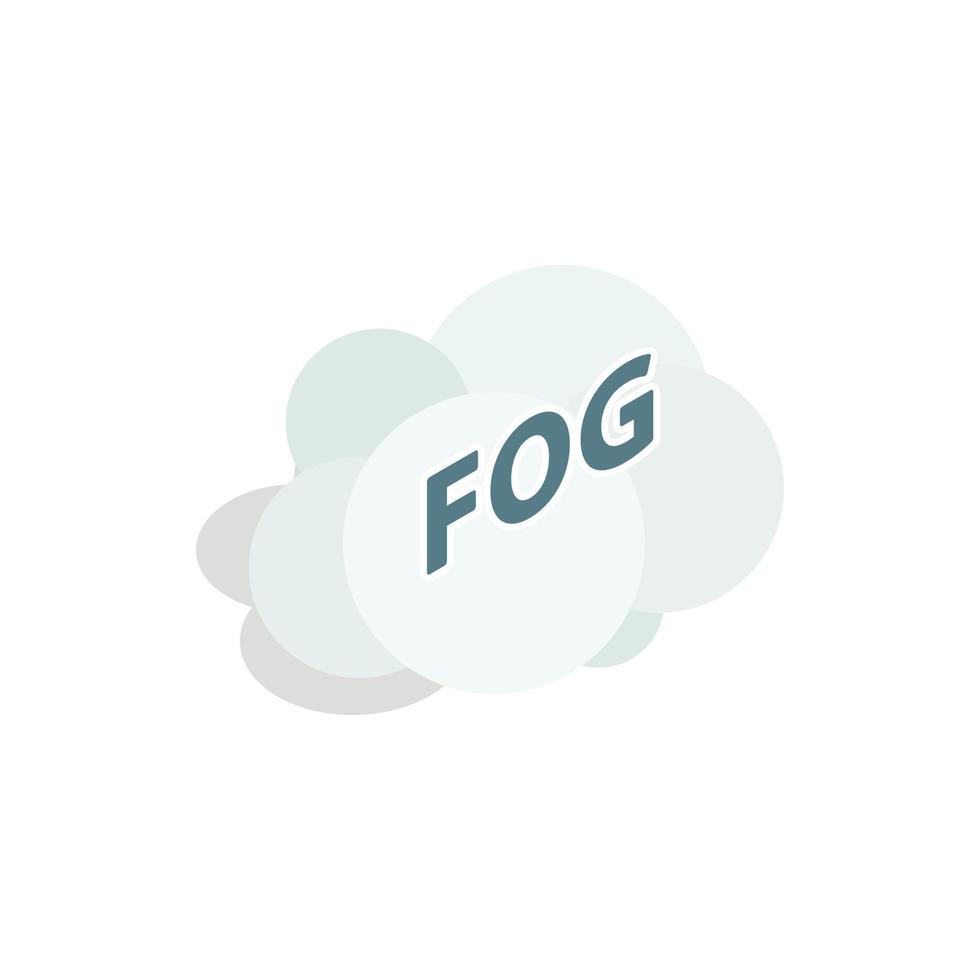 icono de nube de niebla en estilo isométrico 3d vector