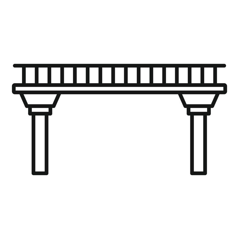 High bridge icon, outline style vector