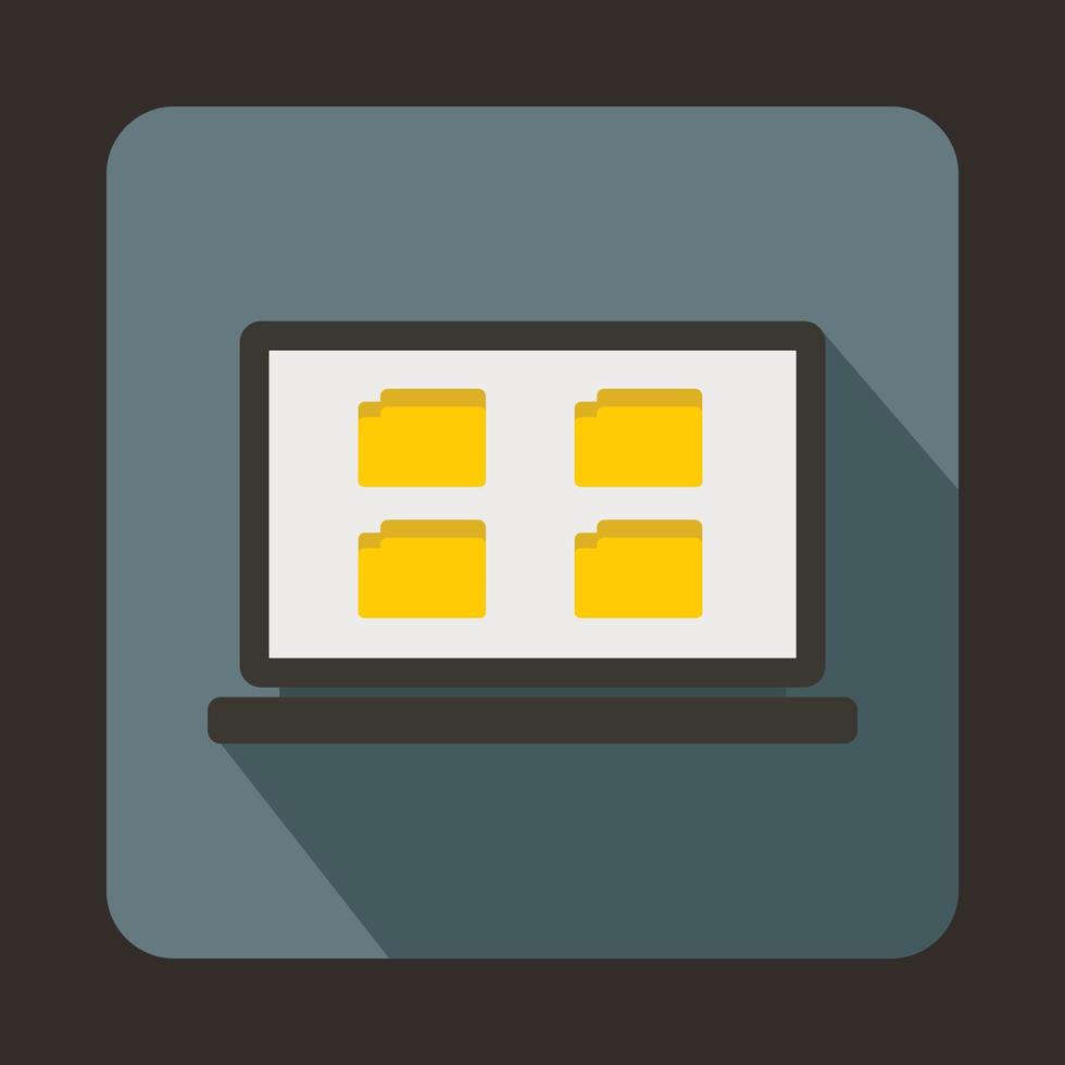 Desktop icon in flat style vector