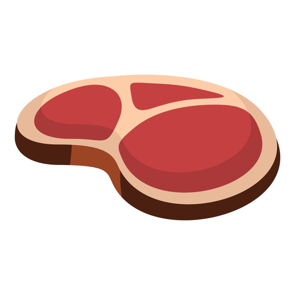 Tasty steak icon, flat style vector