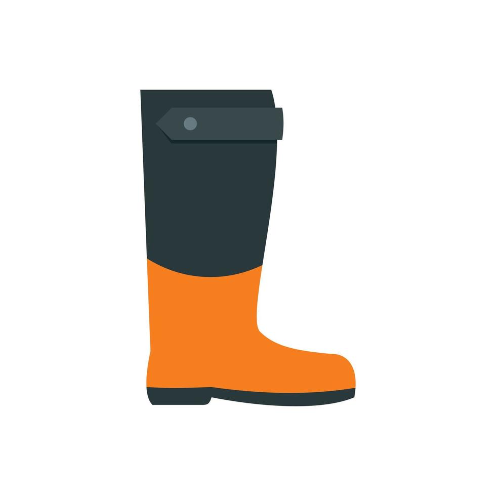 Garden boot icon, flat style vector