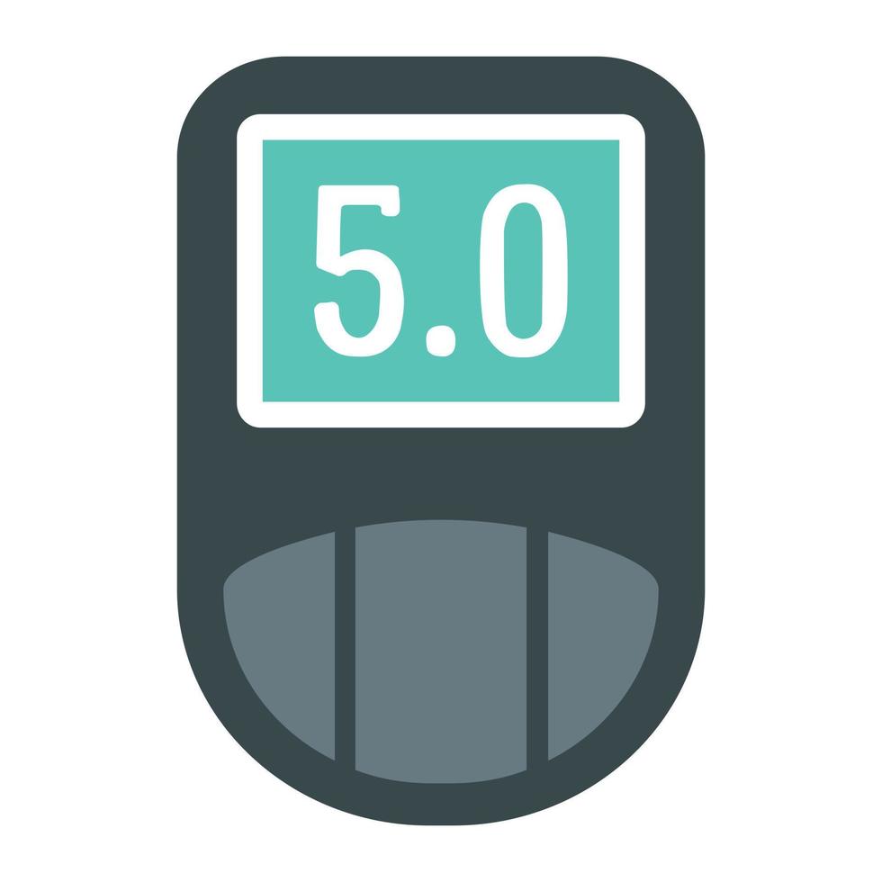 Digital glucometer icon, flat style vector
