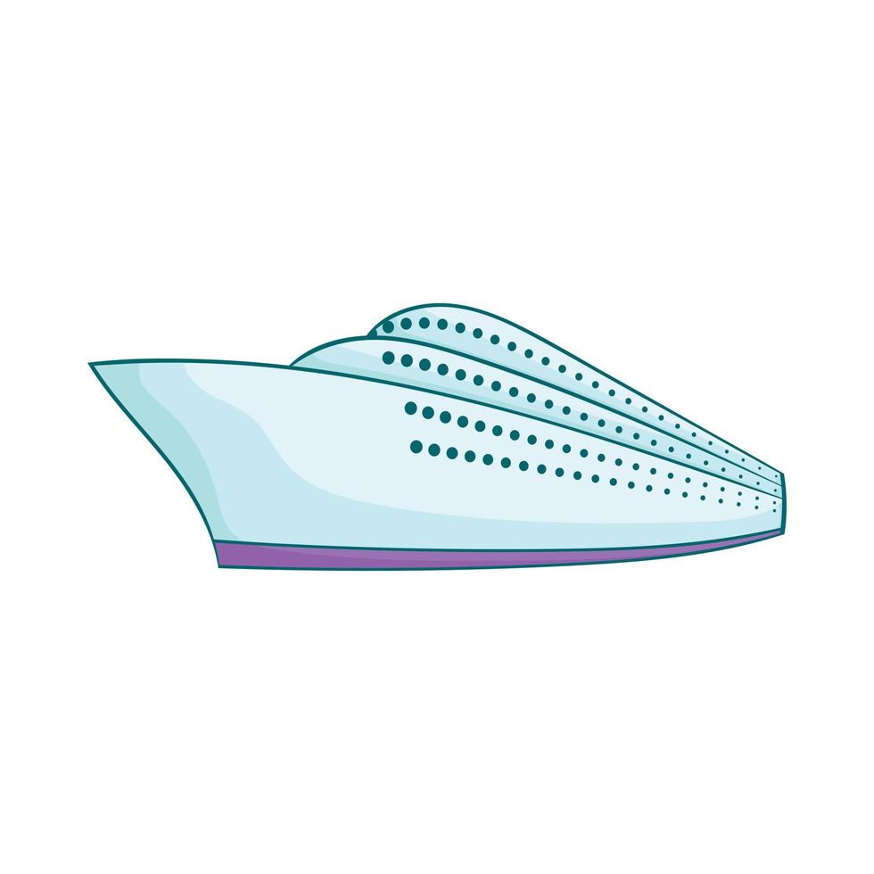 Yacht icon, cartoon style vector