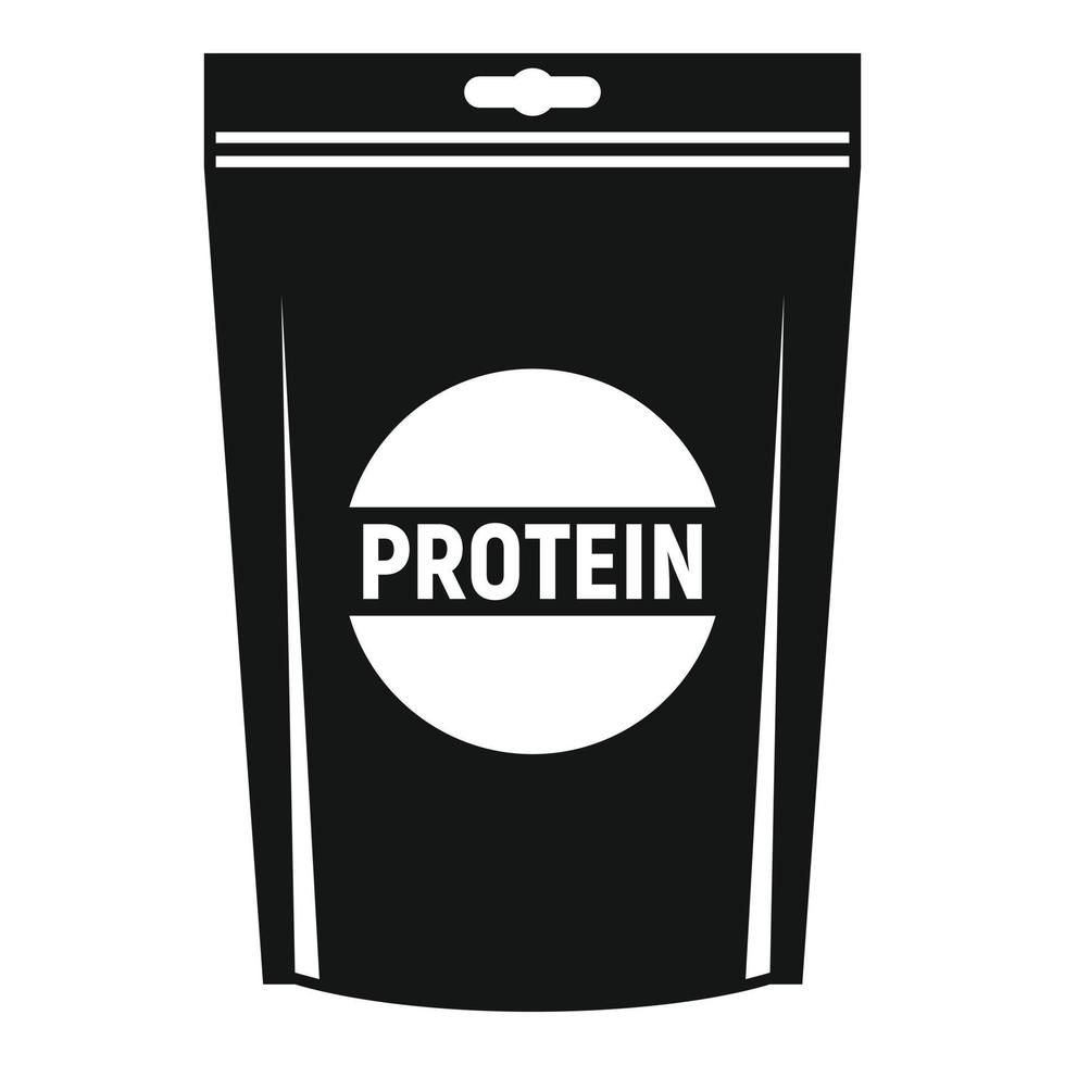 icono de paquete de proteínas, estilo simple vector