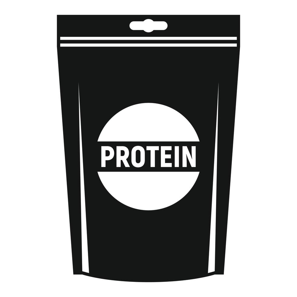 Protein package icon, simple style vector