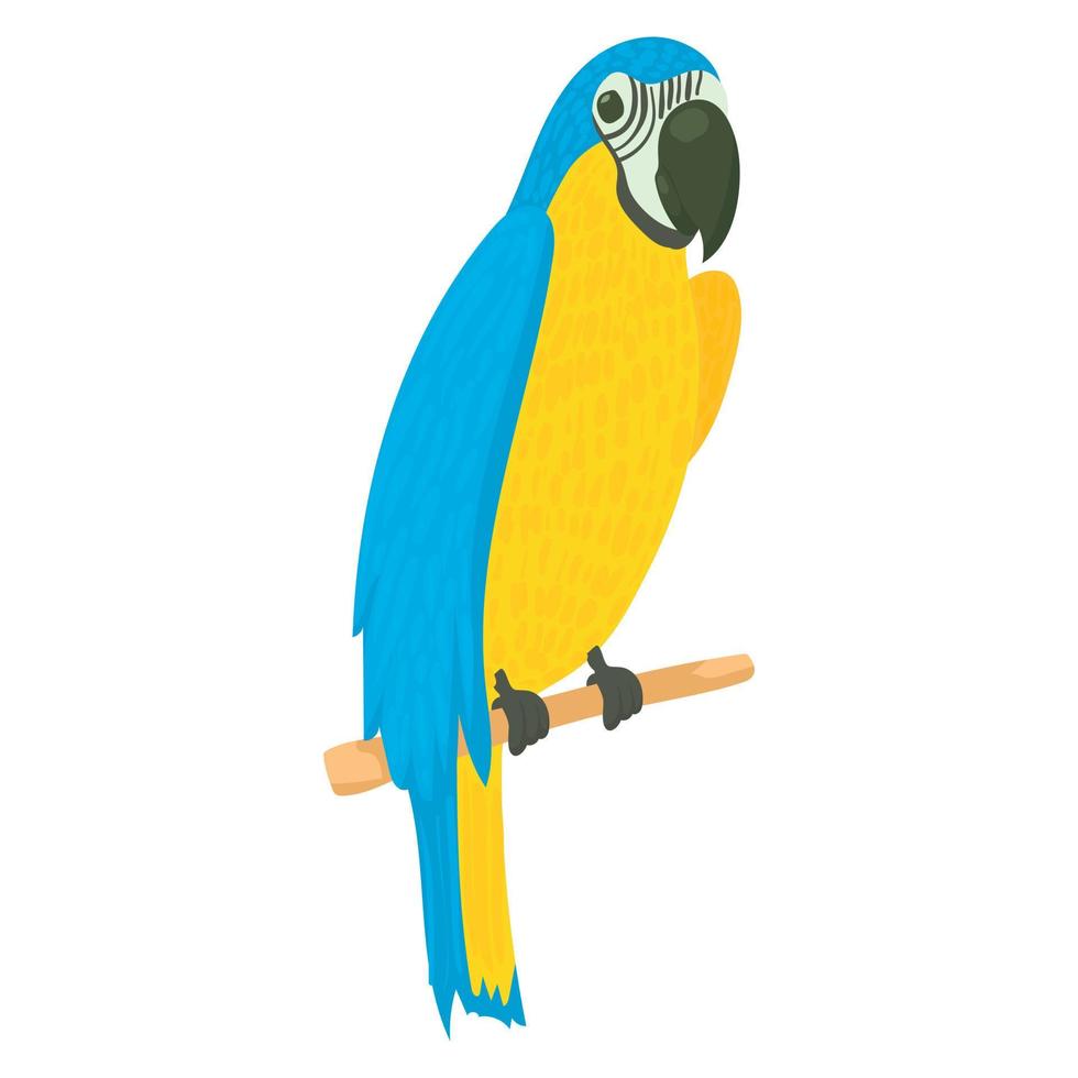 Parrot icon, cartoon style vector