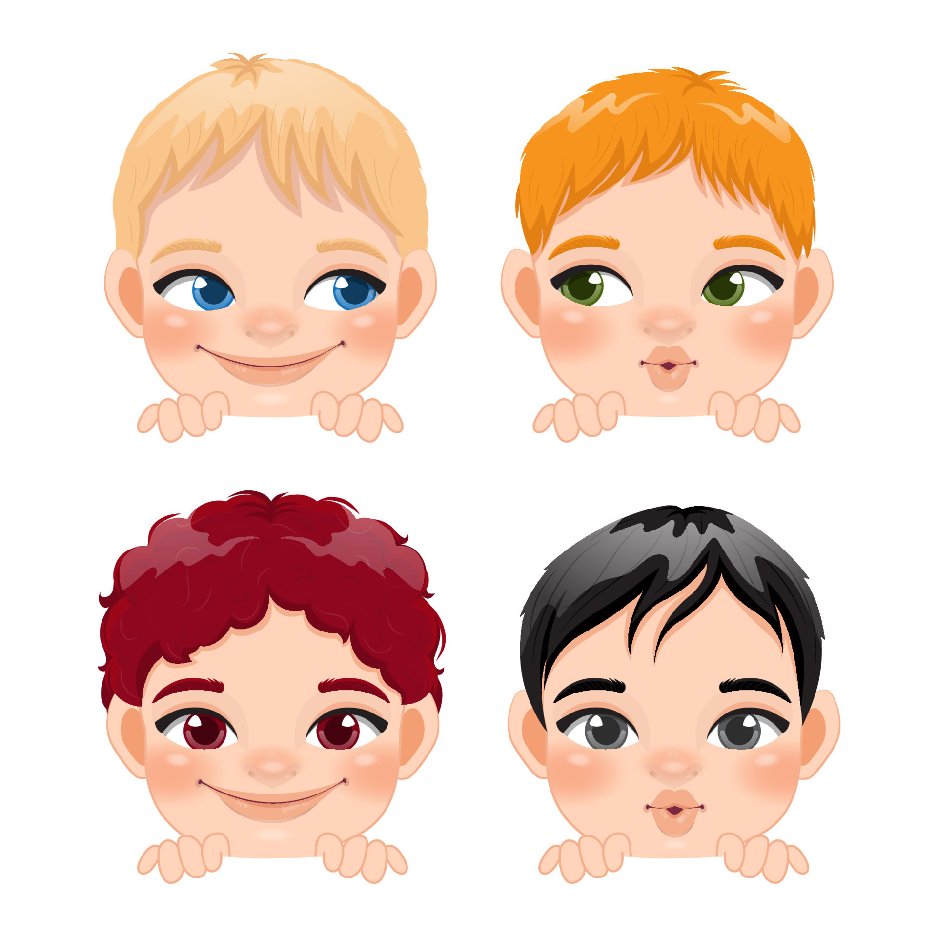 cartoon vector illustration of a chibi avatar collection Stock Vector Image   Art  Alamy