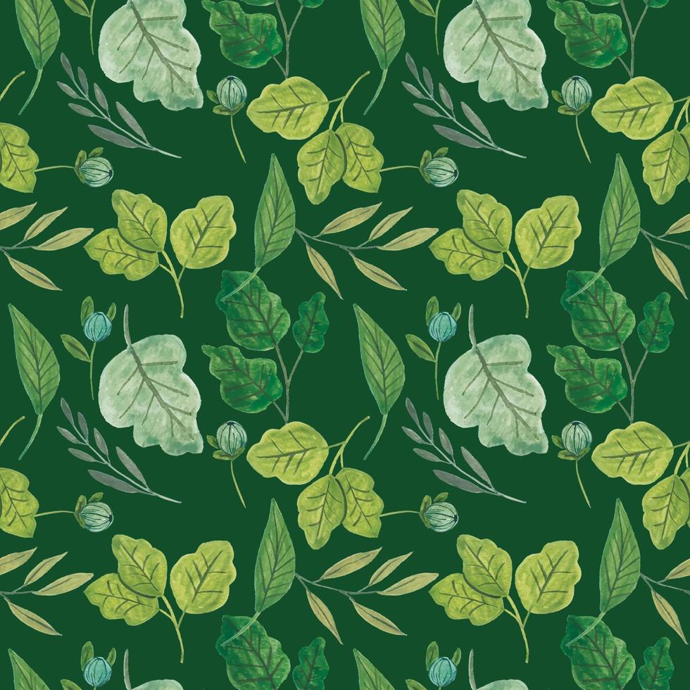 watercolor flower pattern hand draw vector