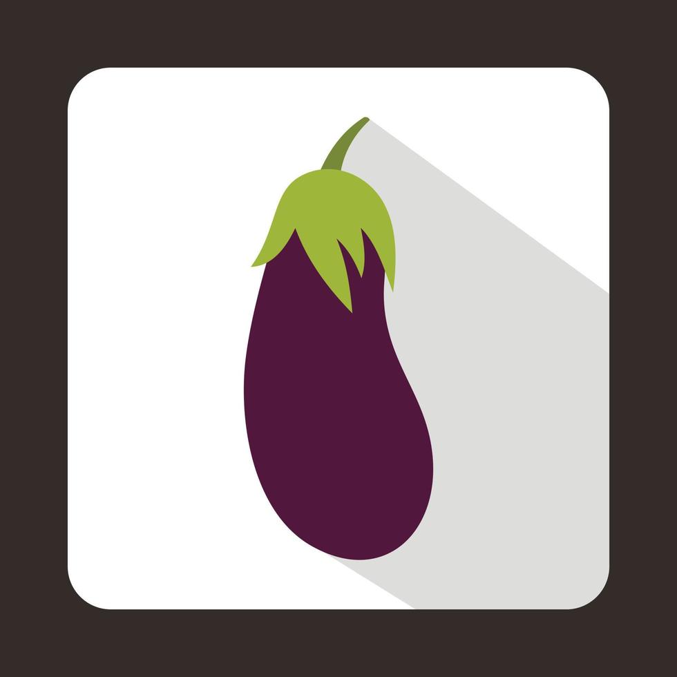 Eggplant icon in flat style vector
