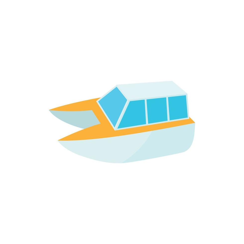 icono de barco, estilo de dibujos animados vector