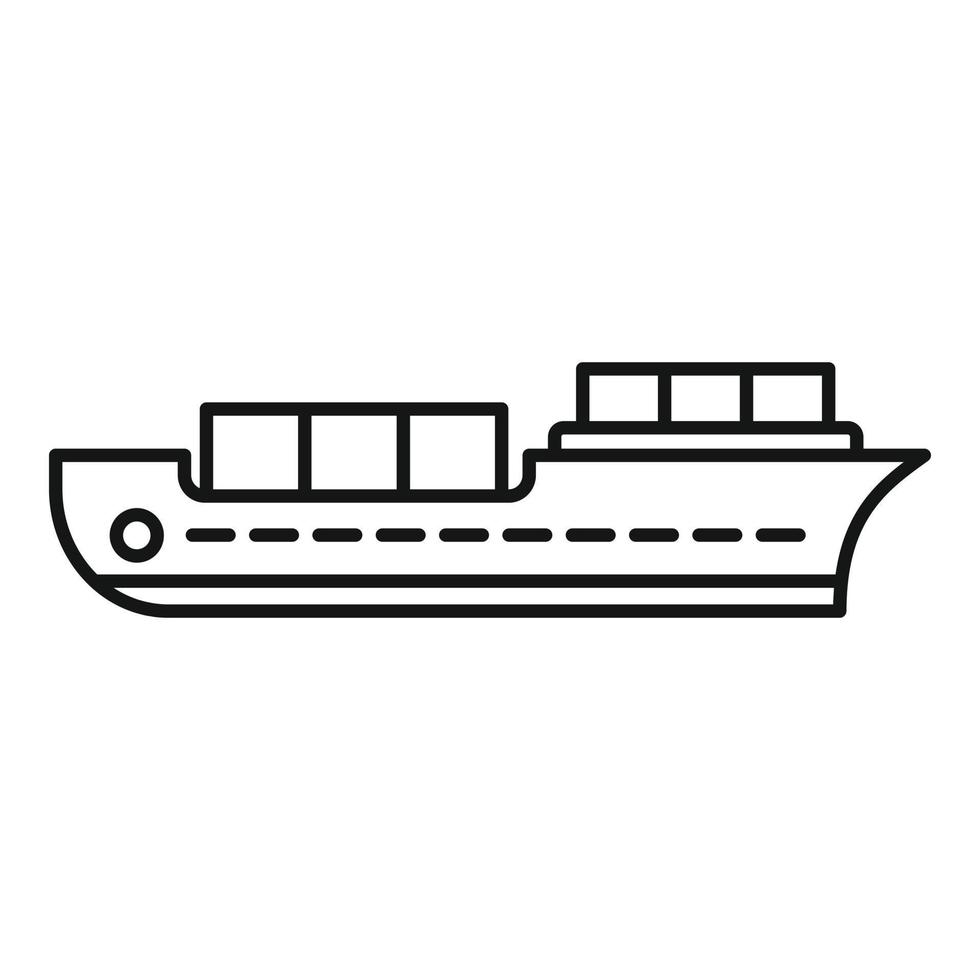 Industrial ship icon, outline style vector