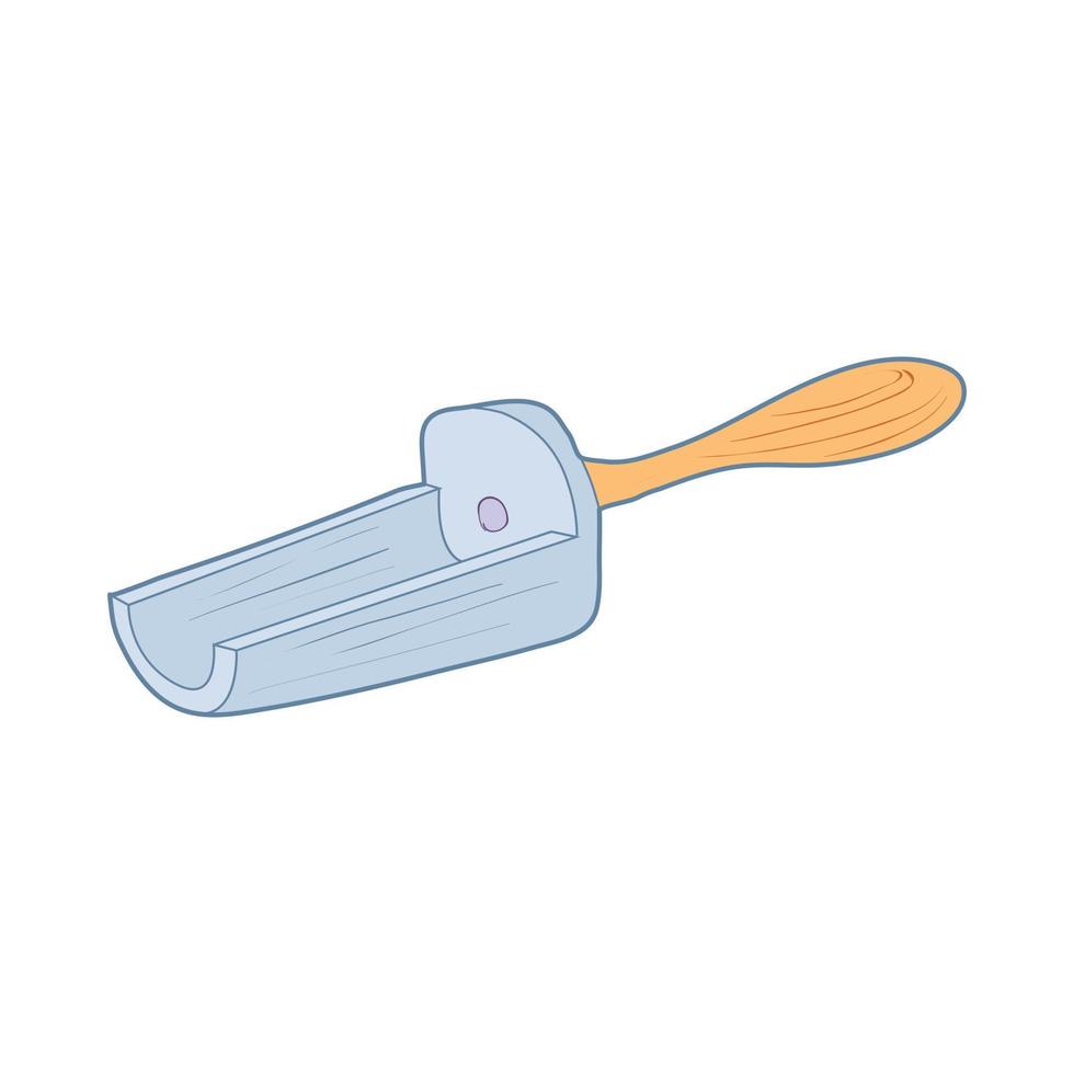 Metal scoop icon in cartoon style vector