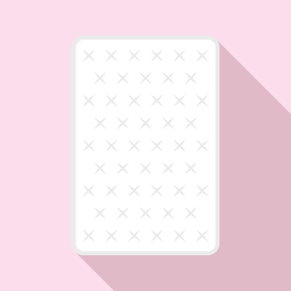 Orthopedic mattress icon, flat style vector