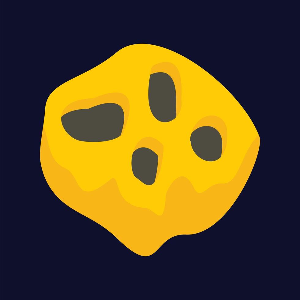 Asteroid icon, flat style vector