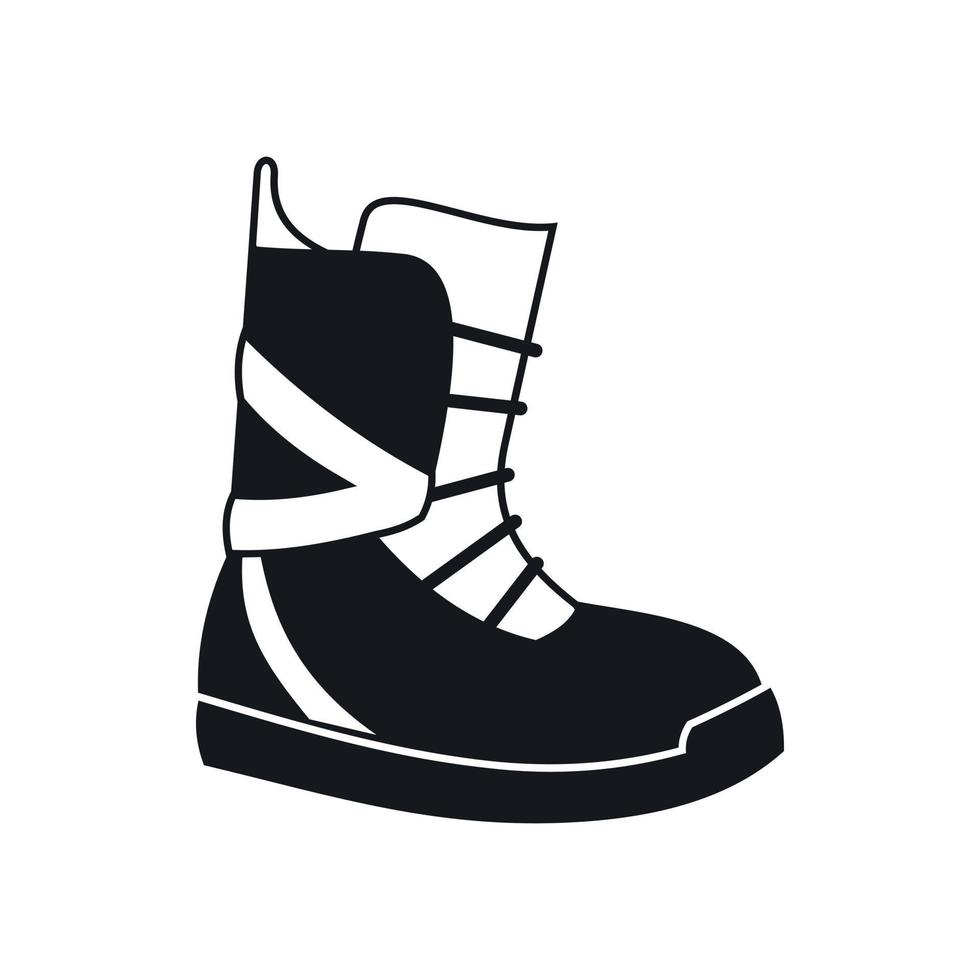 Boot for snowboarding icon, simple style vector