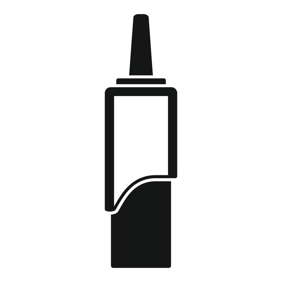 Clean lens bottle icon, simple style vector