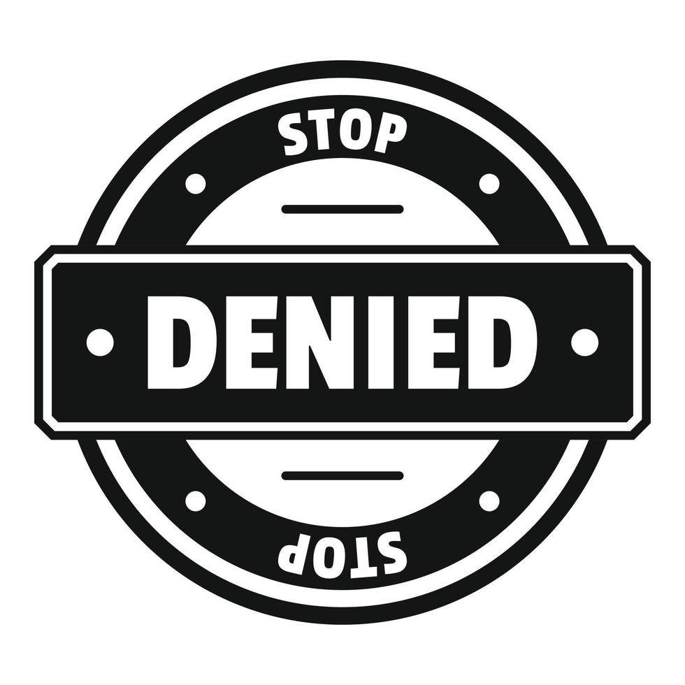 Stop logo, simple style. vector