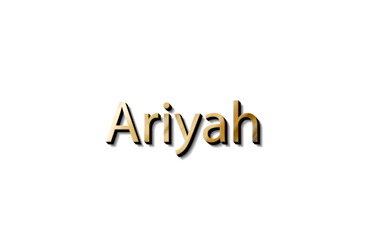 ARIYAH 3D NAME MOCKUP png