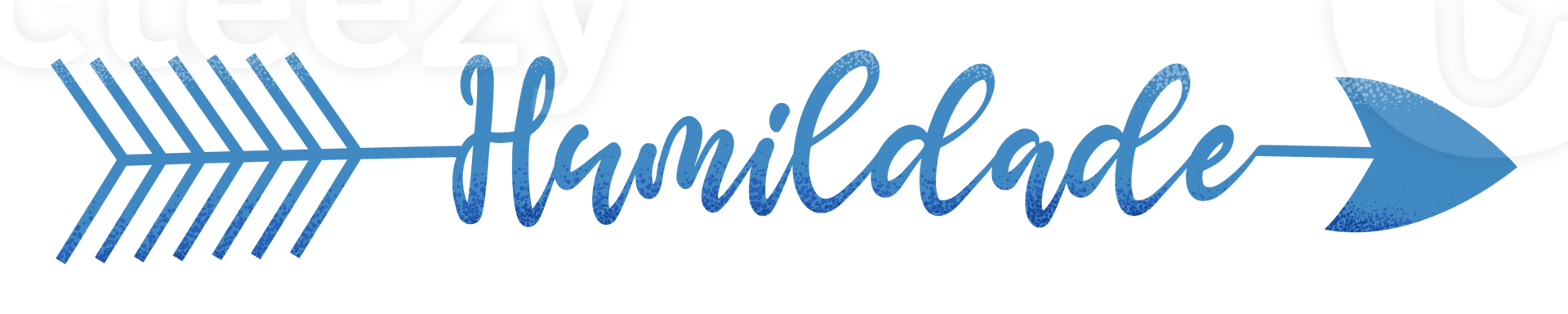 flecha azul con la palabra humildad en portugués brasileño. traducción - humildad. png