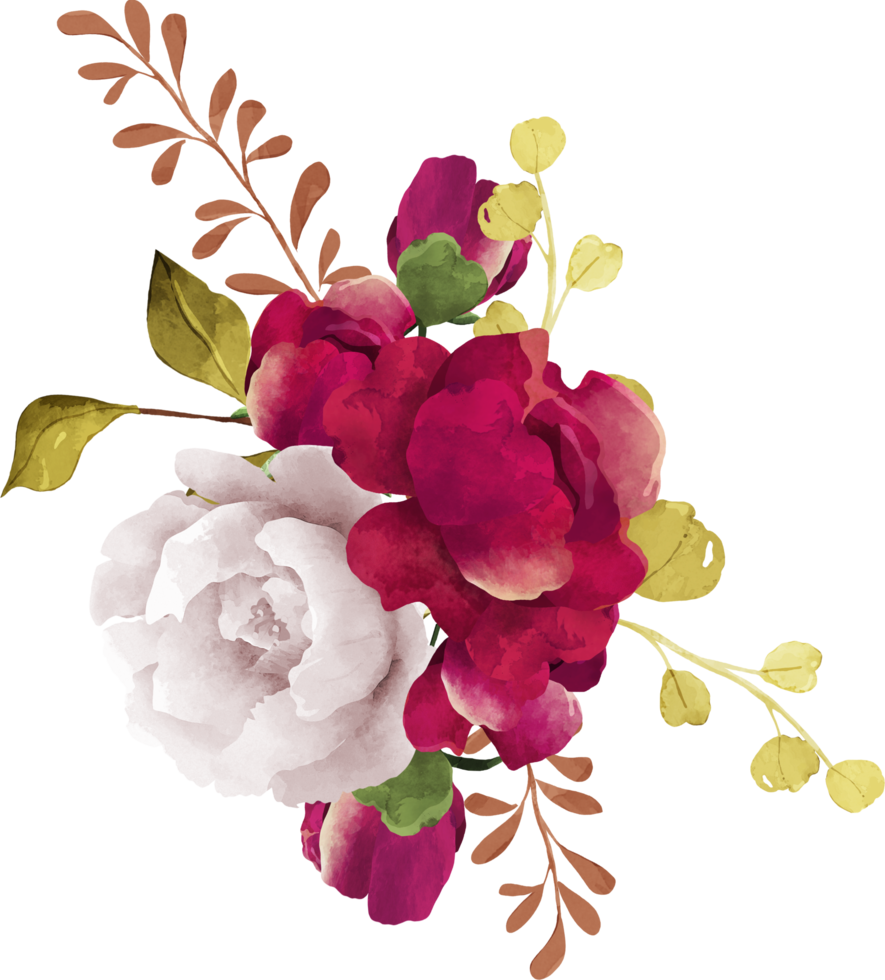 Beautiful Burgundy Flower Bouquet png