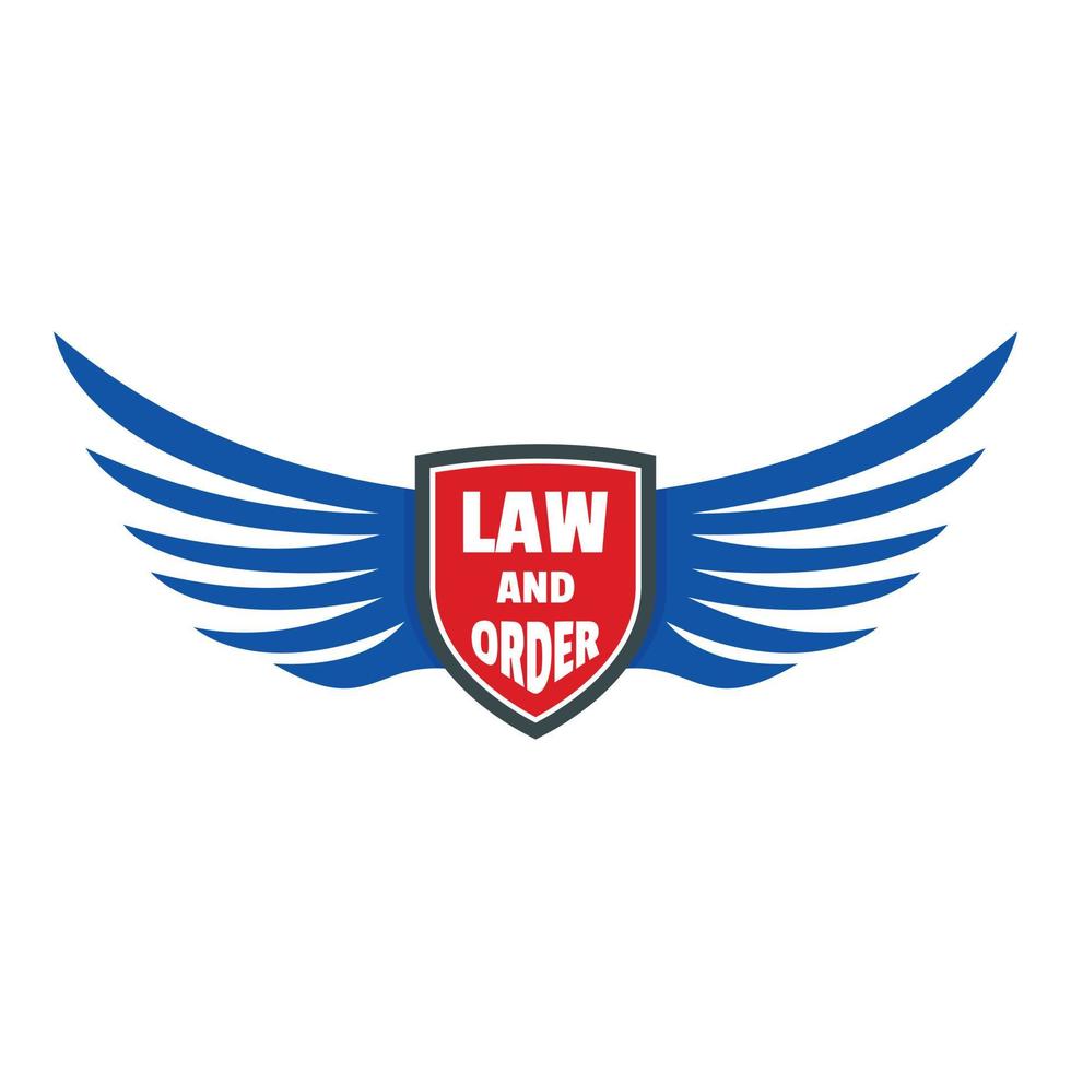 Usa law and order logo icon, flat style vector