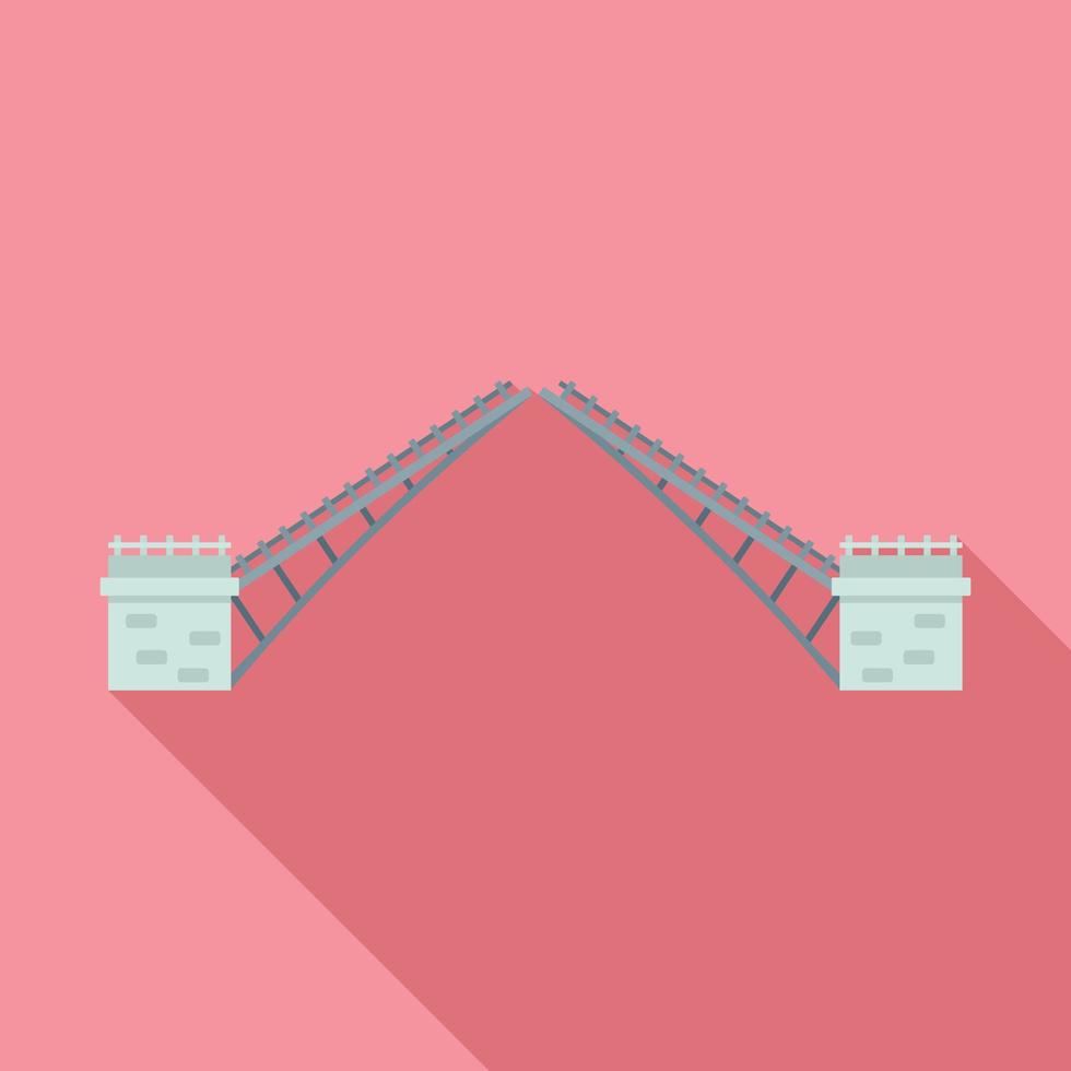 icono de puente giratorio, estilo plano vector