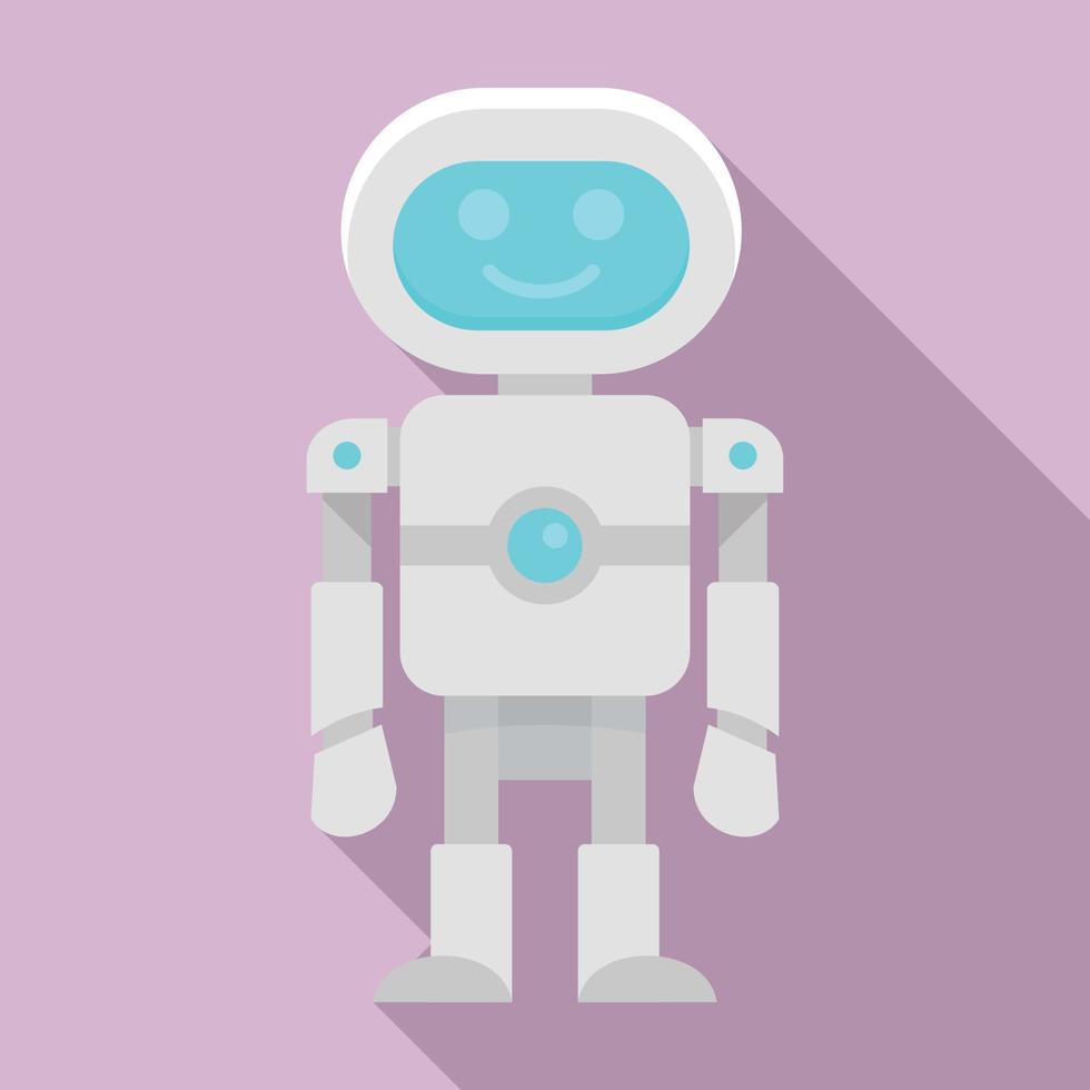 Future robot icon, flat style vector