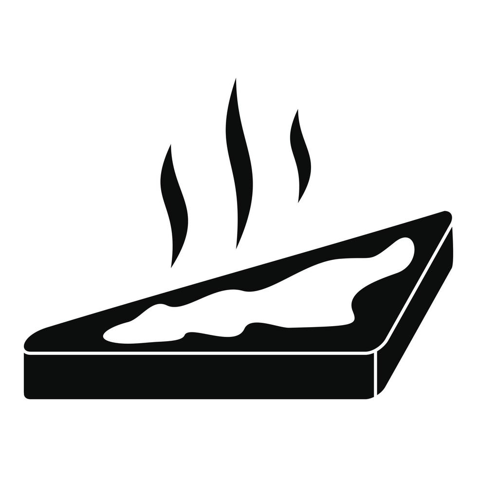 Hot butter of bread icon, simple style vector