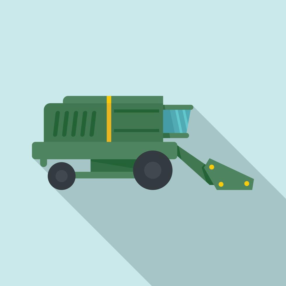 Harvester icon, flat style vector