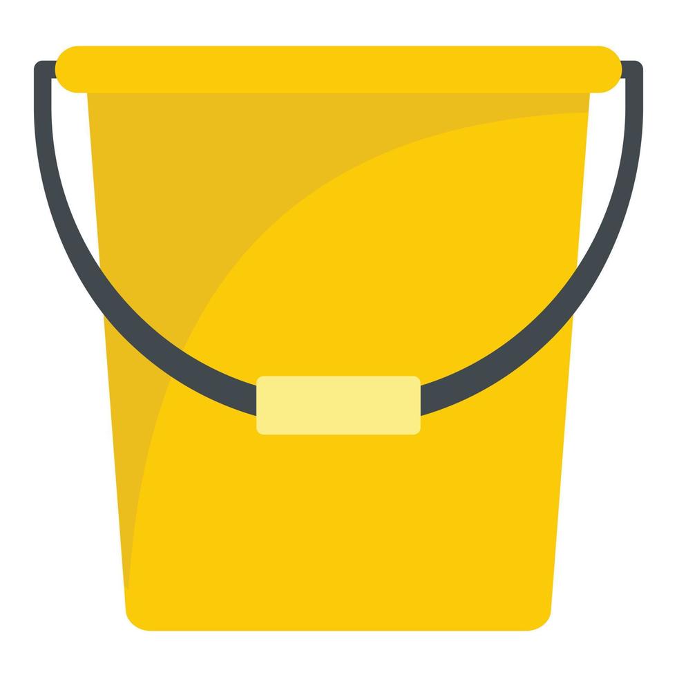 icono de cubo amarillo, estilo plano vector