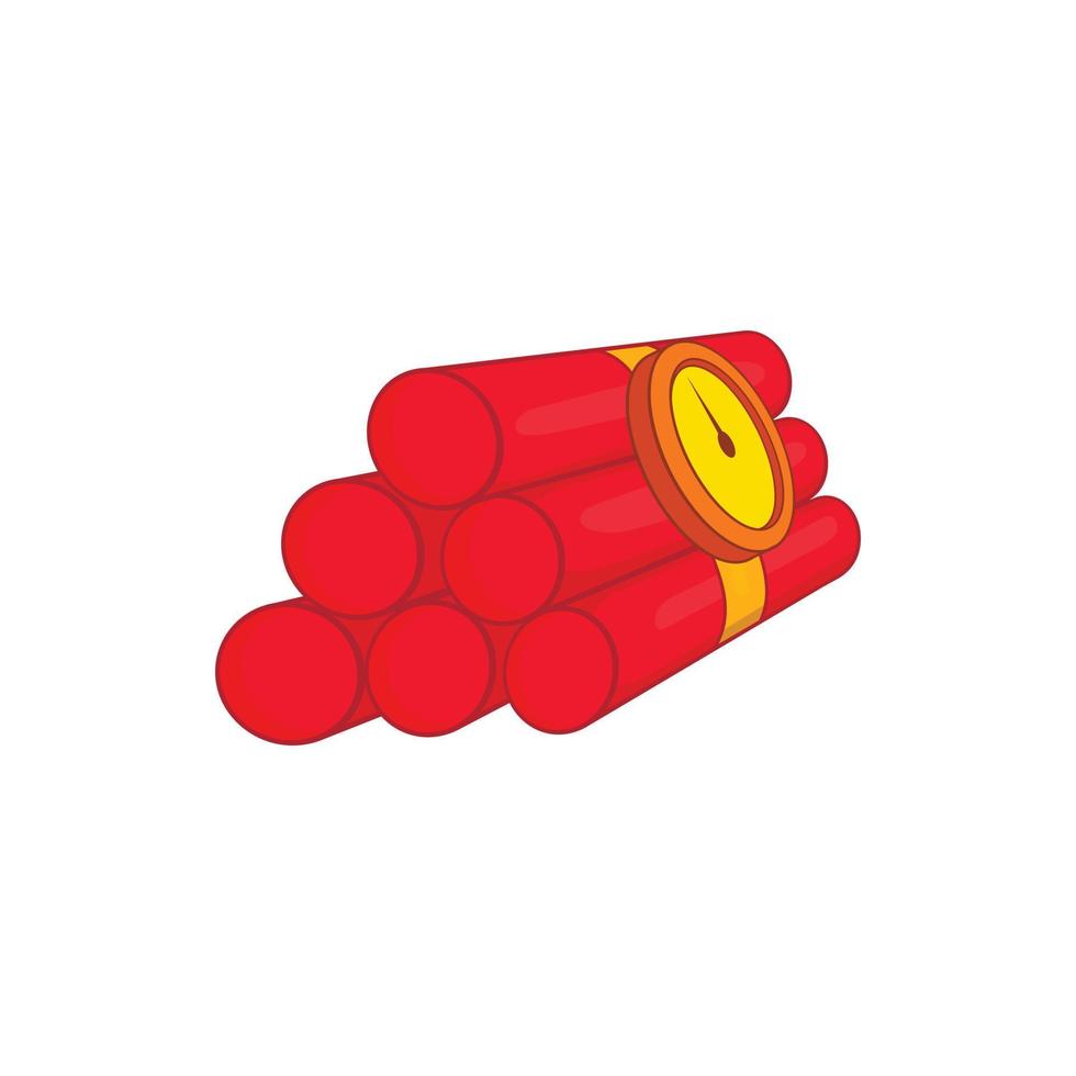 Dynamite icon, cartoon style vector