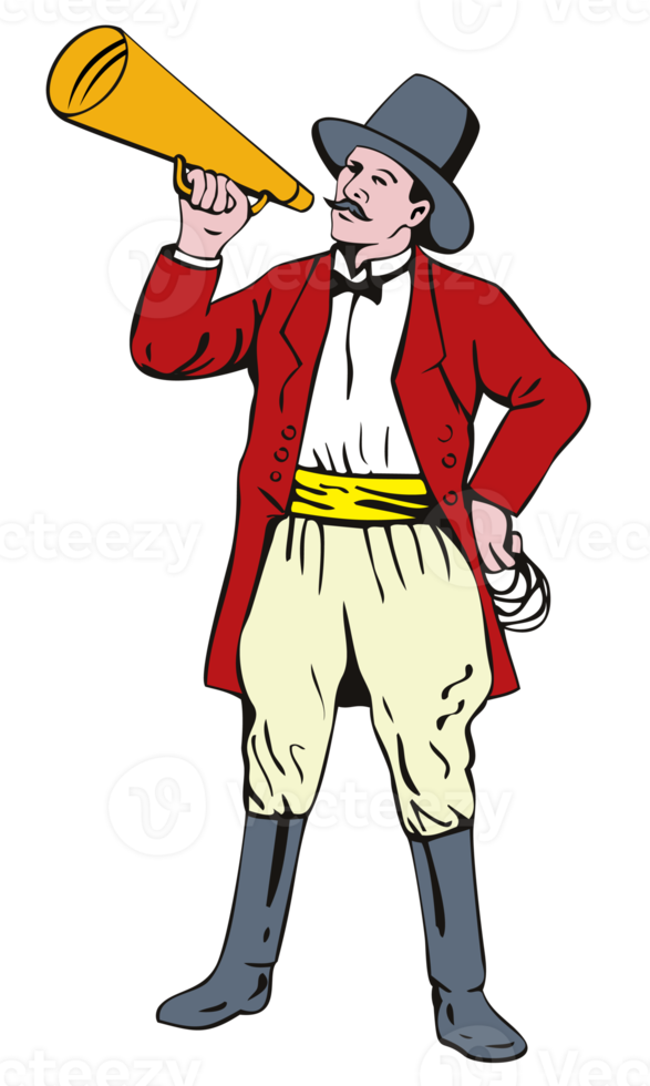 Ringmaster with Bullhorn png