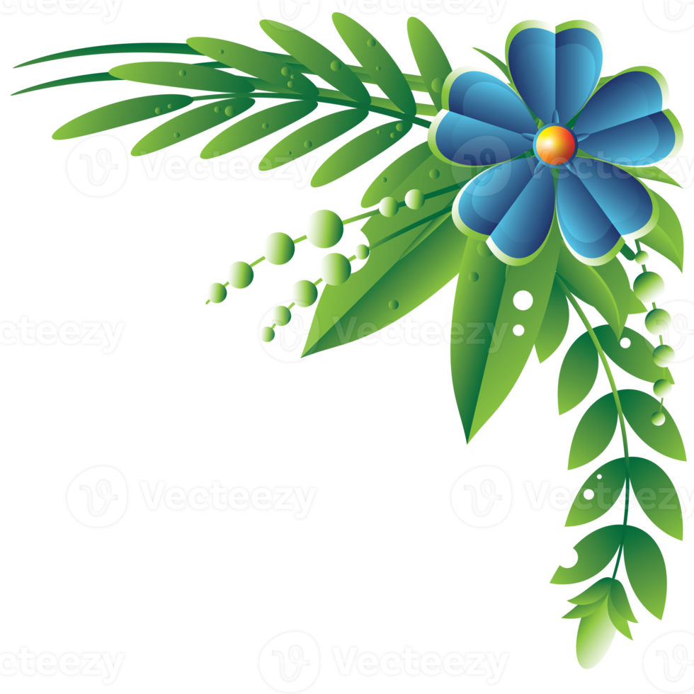 Blumenrahmen in der rechten oberen Ecke png