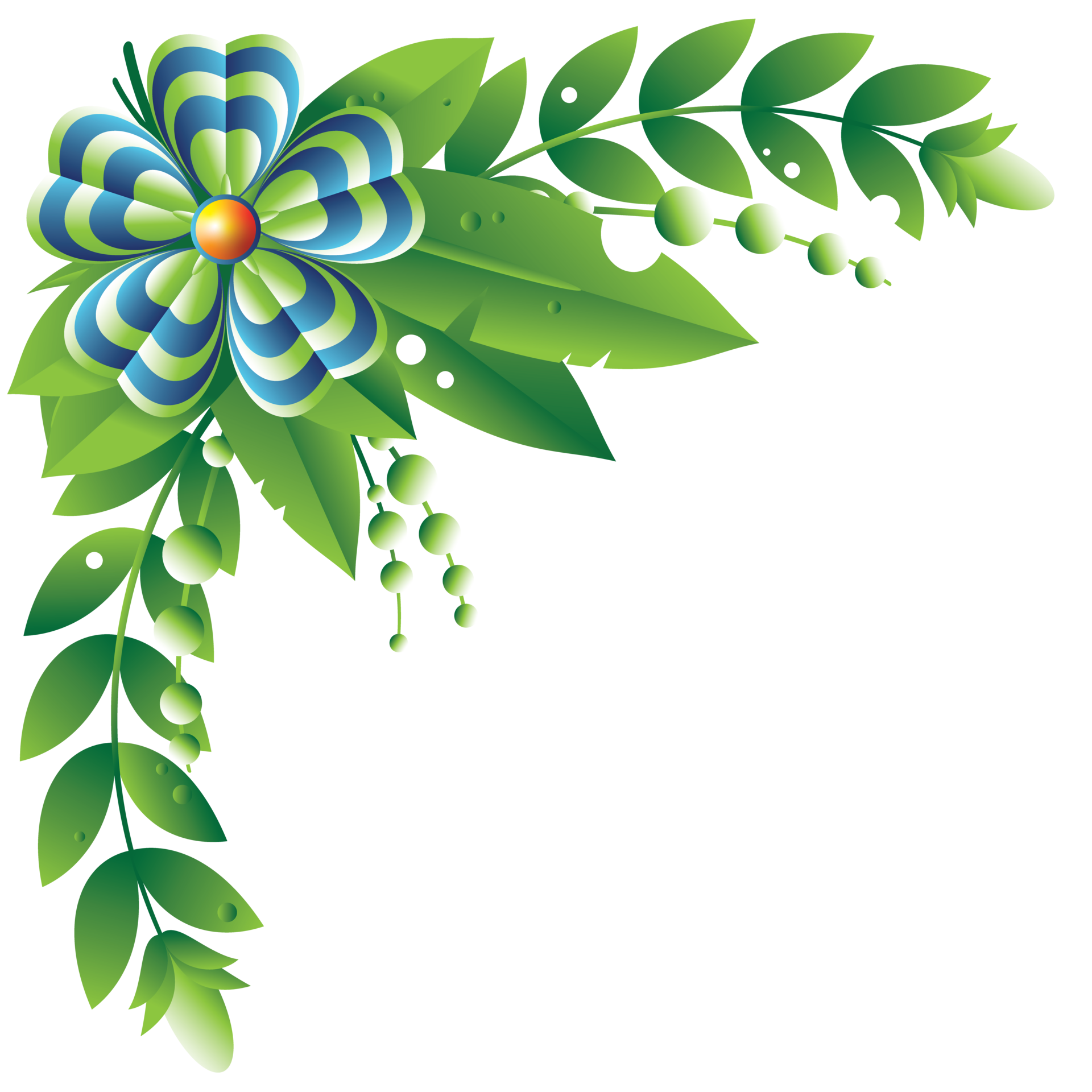 flower top left corner frame 14463978 PNG