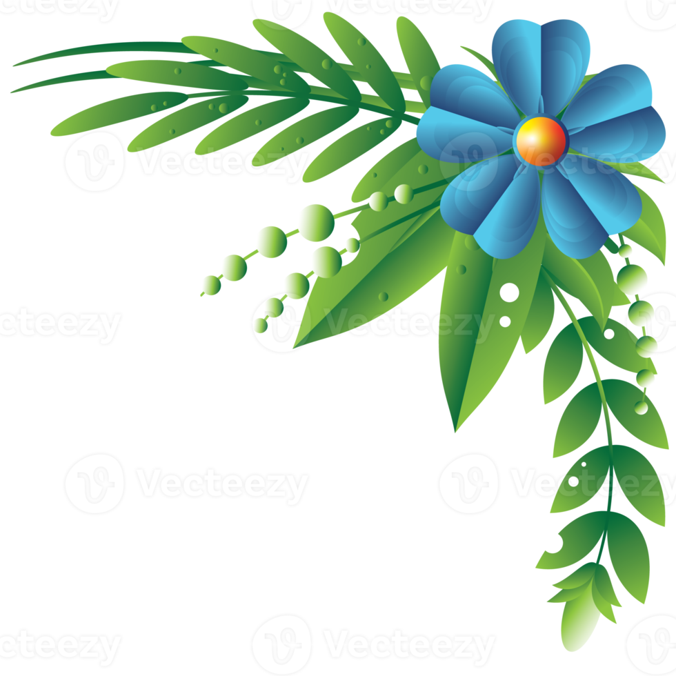 Blumenrahmen in der rechten oberen Ecke png