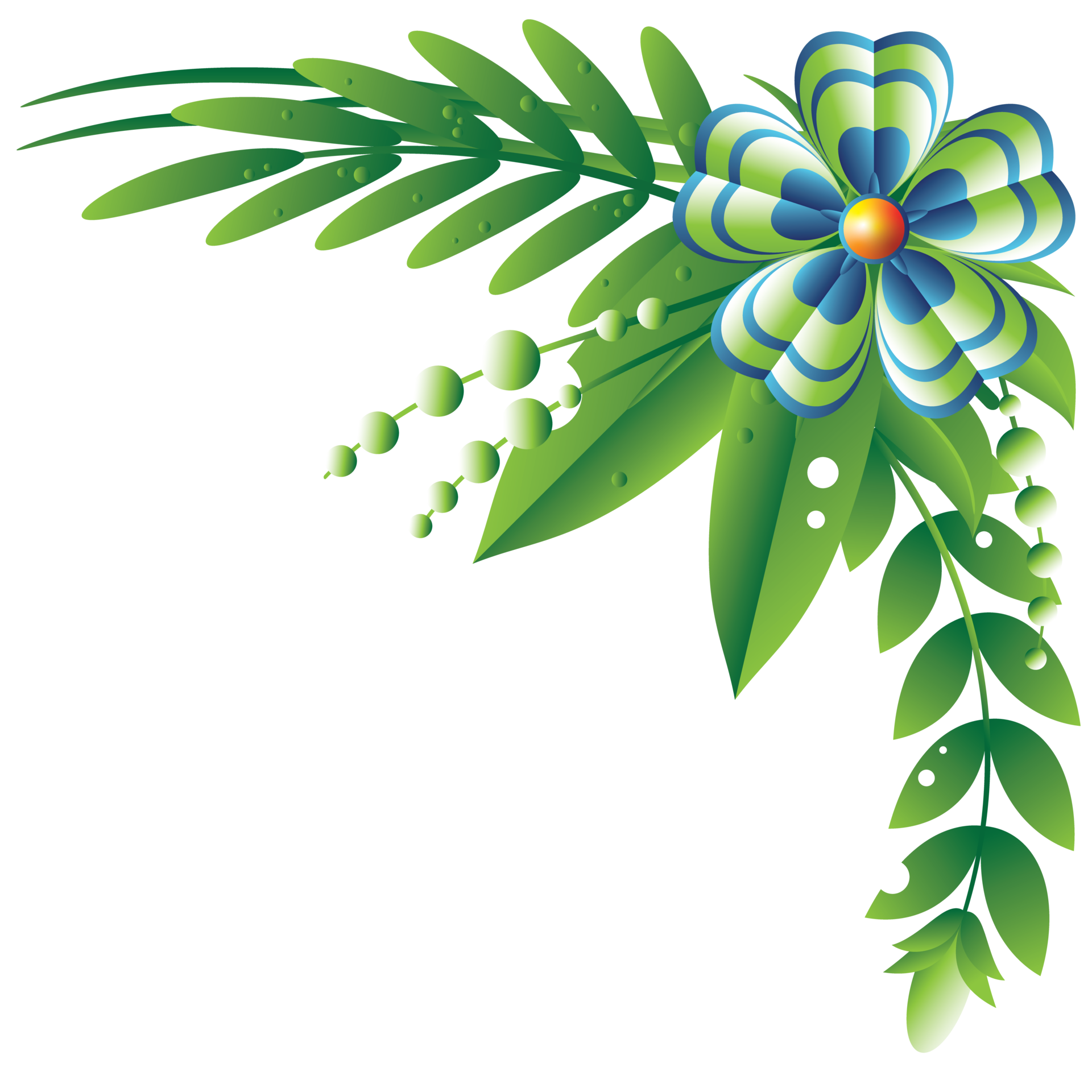 flower top right corner frame 14464022 PNG