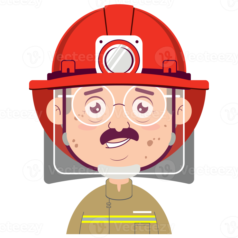 fireman doubt face cartoon cute png