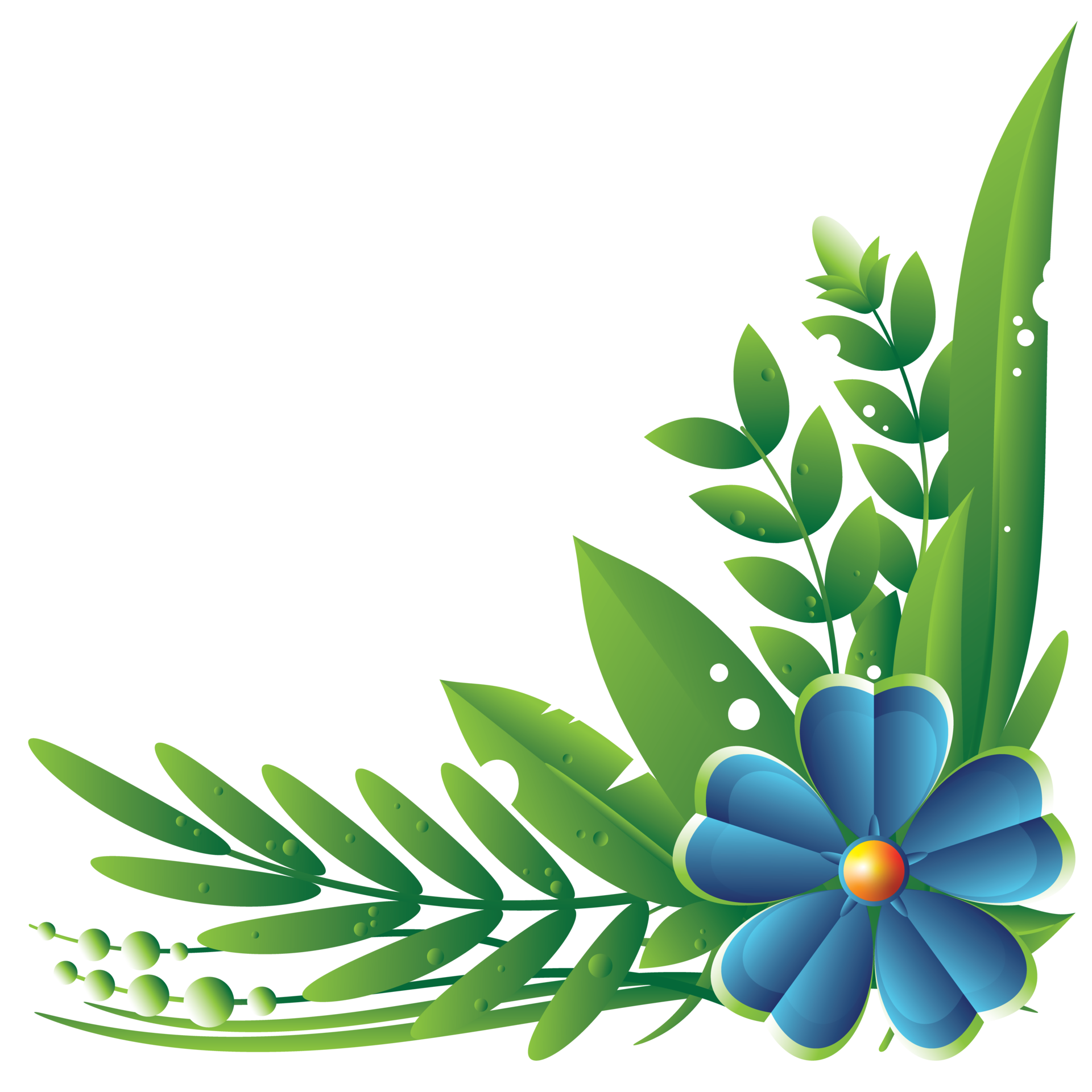 Flower right down corner frame 14464147 PNG
