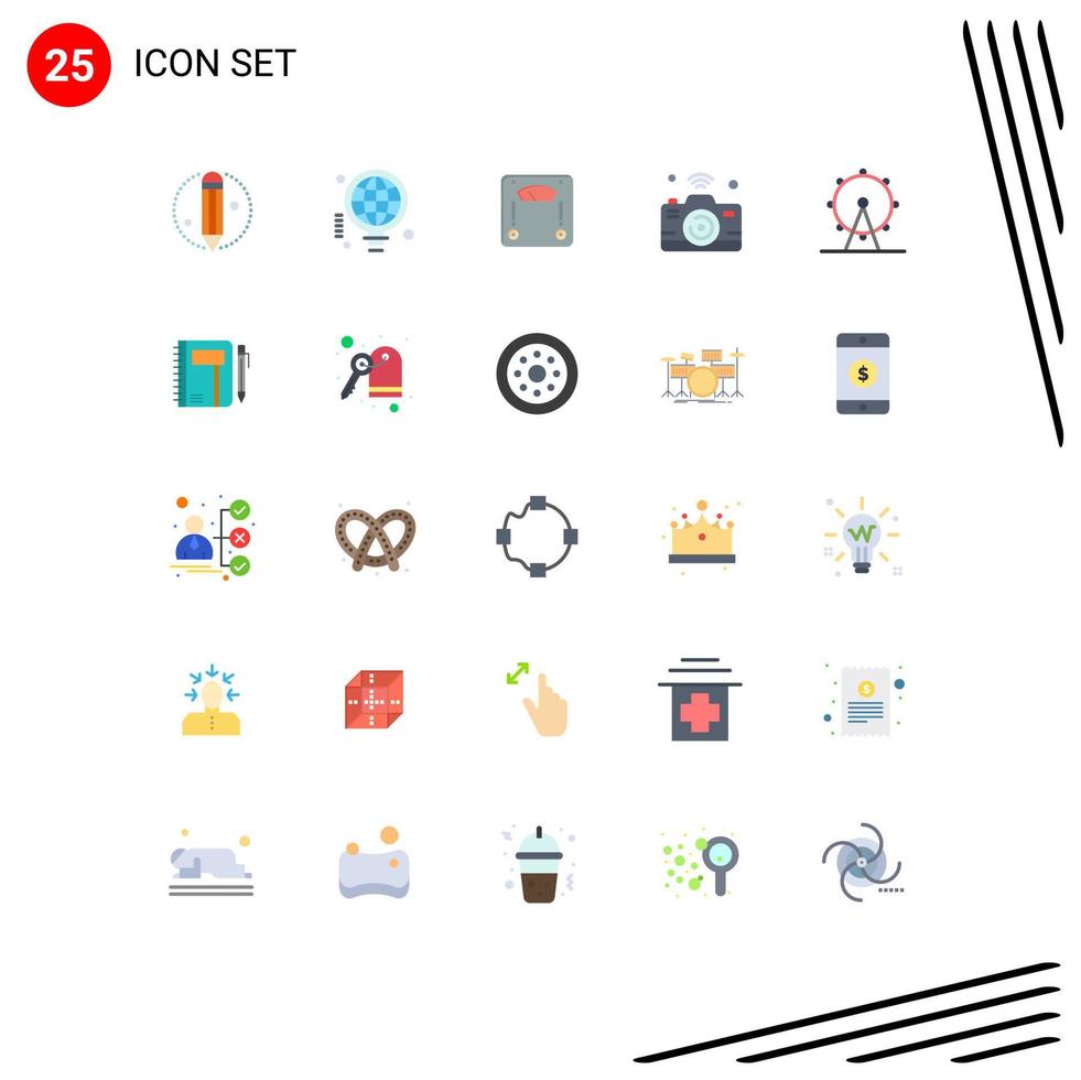 25 Universal Flat Colors Set for Web and Mobile Applications leisure wifi scale internet of things image Editable Vector Design Elements