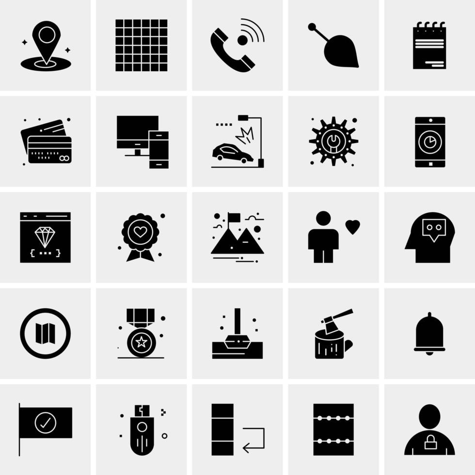 25 iconos de negocios universales vector ilustración de icono creativo para usar en proyectos relacionados con la web y dispositivos móviles