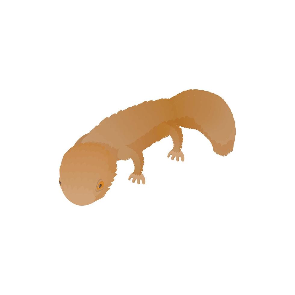 Lizard icon, cartoon style vector