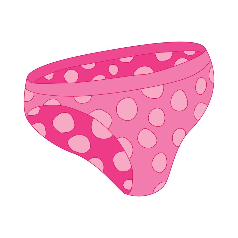 Female pink dotted pants icon, cartoon style 14464396 Vector Art at ...