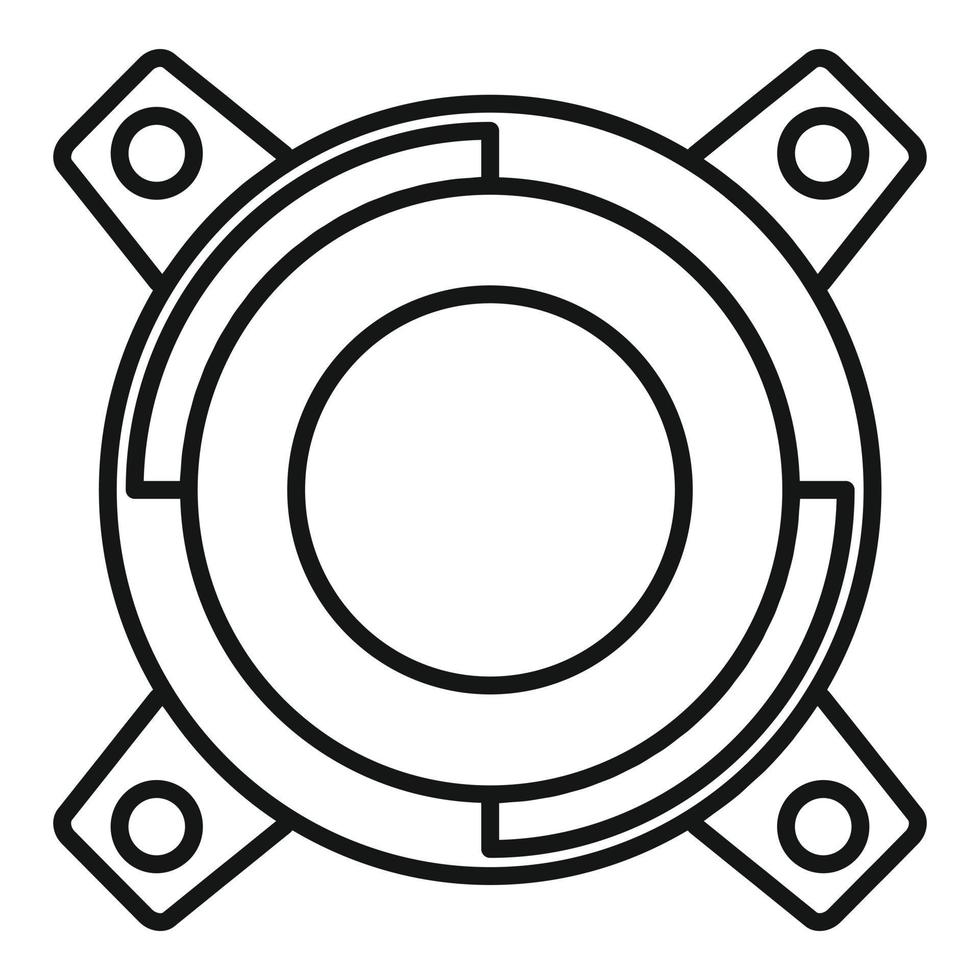 Gearbox releaser icon, outline style vector